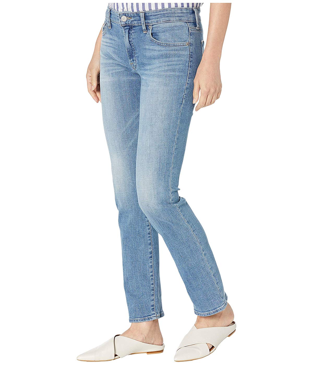 Calça jeans feminina Lucky Brand Sweet Straight em jeans Madison, azul, tamanho 8/29