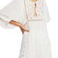 Blusa túnica feminina Charlotte da Free People, branca, tamanho pequeno