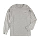 Camiseta básica masculina Ralph Lauren Classic LS cinza, tamanho pequeno