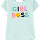 Camiseta estampada Girl Boss da Carter's Little &amp; Big Girl, verde, tamanho 8