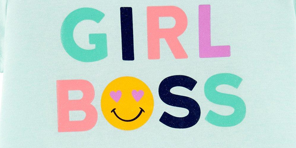 Camiseta estampada Girl Boss da Carter's Little &amp; Big Girl, verde, tamanho 8
