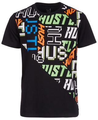 Camiseta estampada gráfica Ideology Big Boy's, preta, tamanho grande