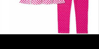 Conjunto de túnica arco-íris e leggings de bolinhas para meninas, 2 peças, infantil, infantil, rosa, tamanho 2T