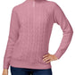 Karen Scott Suéter Feminino Tricô Cabo Gola Alta Rosa Rosa Tamanho Pequeno G
