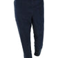 Calça de veludo cotelê feminina Karen Scott, azul, tamanho pequeno GG