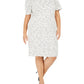 Vestido Calvin Klein Feminino Manga Curta Comprimento Joelho Branco Tamanho 22W