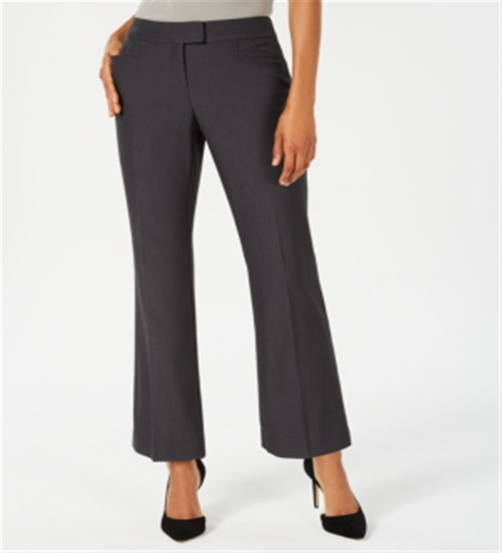 Calças femininas JM Collection com controle de barriga, comprimentos regulares e curtos, pretas, tamanho 16 Petite