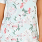 Camiseta feminina estampada Karen Scott com decote redondo, azul, tamanho médio