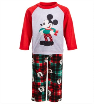 Ame Toddler Boy's 2 Pc Mickey Mouse Pajama Set Red Size 3T