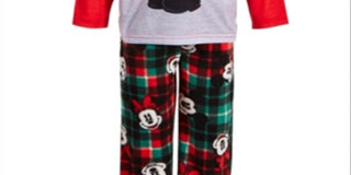 Conjunto de pijama infantil Ame Toddler Boy 2 peças Mickey Mouse vermelho tamanho 3T