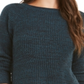 Suéter feminino de gola redonda mesclado estilo &amp; co, verde, tamanho grande