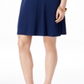Vestido evasê de manga curta feminino Style &amp; Co, azul, tamanho pequeno M