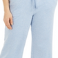 Calça Capri Feminina Karen Scott com Cordão na Cintura Azul Tamanho X-S