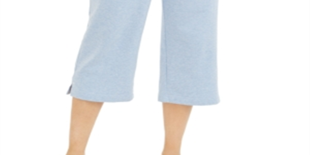 Calça Capri Feminina Karen Scott com Cordão na Cintura Azul Tamanho X-S