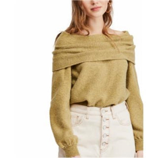 Pulôver de praia Echo Beach feminino da FREE PEOPLE, verde, tamanho grande