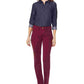Calça jeans feminina NYDJ Marilyn Double-Snap Tummy Control com perna reta, vermelha escura, tamanho 14