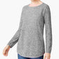 Karen Scott Suéter feminino de algodão com bainha curva, tamanho P, branco