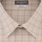 Camisa xadrez masculina Van Heusen com botões e estampa regular, tamanho GG, bege, multicolorido