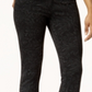Leggings femininas com costura frontal estampada Style &amp; Co, pretas, tamanho pequeno M