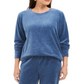 Karen Scott Moletom de veludo feminino Blue Sky tamanho pequeno P