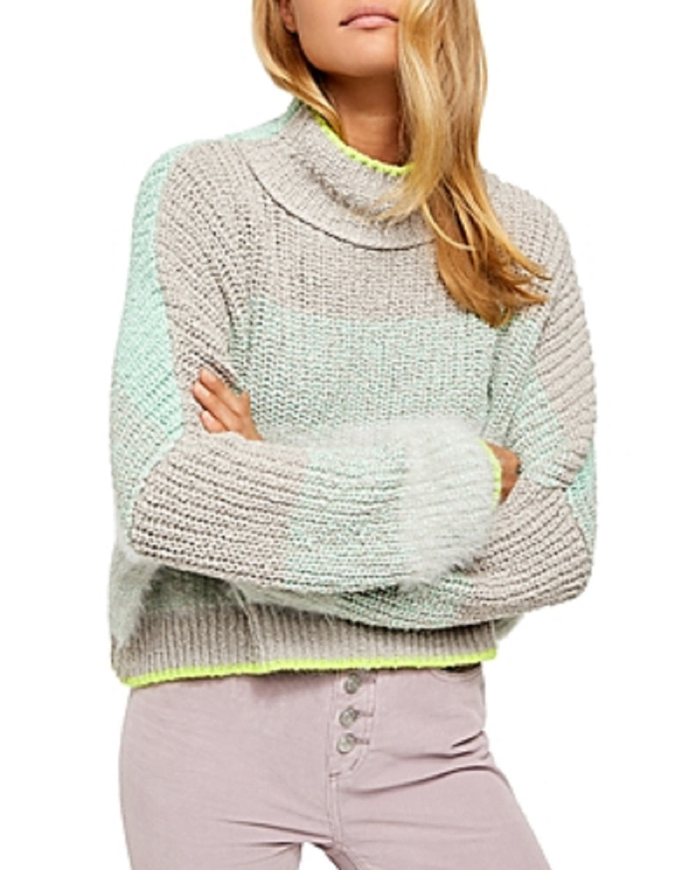 Suéter cropped Sunbrite feminino Free People cinza tamanho pequeno