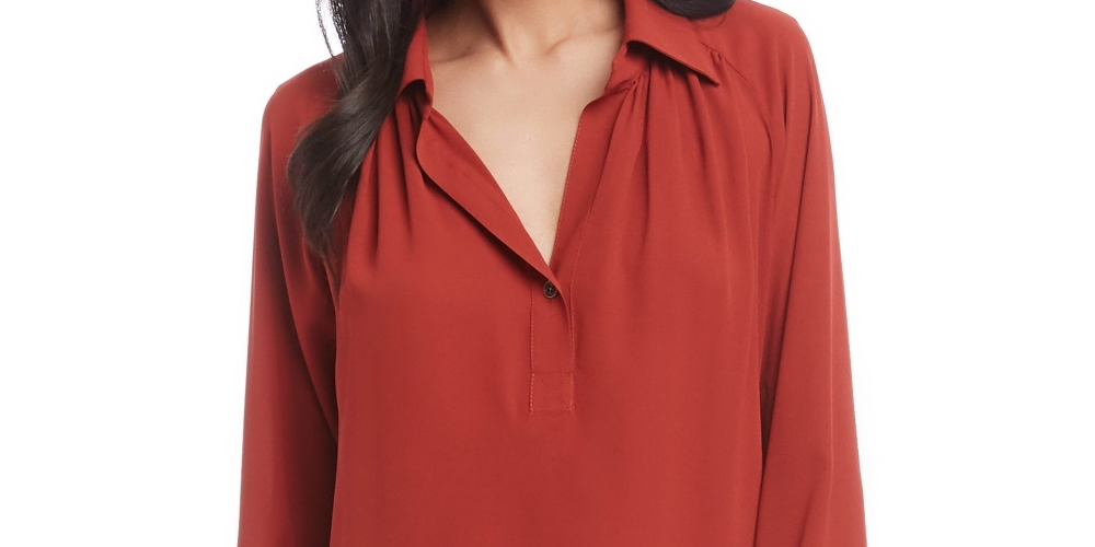 Blusa feminina Karen Kane com decote aberto Rustcopper tamanho X-Large