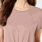 Top feminino com frente torcida Style &amp; Co vermelho brilhante tamanho grande