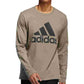 Camiseta masculina de manga comprida com logotipo da Adidas, bege, tamanho GG