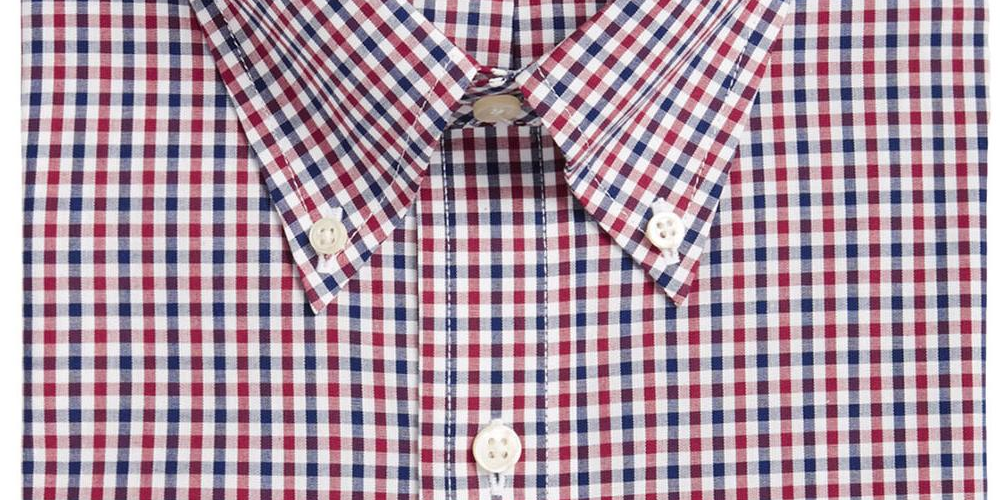 Camisa social masculina xadrez de manga comprida Club Room, verde, tamanho G