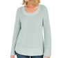 Suéter pulôver feminino estilo boxy knit verde tamanho extragrande