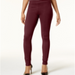 Leggings femininas de malha ponte com costura frontal Style &amp; Co Berry Jam tamanho PP