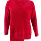 Karen Scott Suéter Feminino Gola V Chenille Vermelho Tamanho Pequeno Pequeno