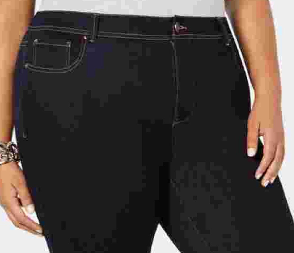 Calça jeans flare plus size feminina INC International Concepts, azul, tamanho pequeno e slim
