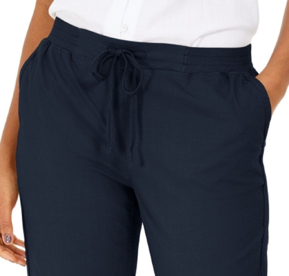 Calça utilitária com punho e fecho pull-on feminina Style &amp; Co, azul, tamanho 8