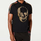 Camiseta masculina com estampa de leopardo e caveira da INC International Concepts, preta, tamanho médio