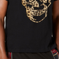 Camiseta masculina com estampa de leopardo e caveira da INC International Concepts, preta, tamanho médio
