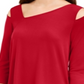 Top assimétrico feminino Alfani vermelho tamanho pequeno grande