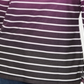 Blusa feminina listrada com decote em V Karen Scott, roxa, tamanho pequeno G