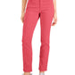 Calça jeans feminina Charter Club Lexington Tummy Control com perna reta, vermelha, tamanho 12