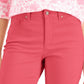 Calça jeans feminina Charter Club Lexington Tummy Control com perna reta, vermelha, tamanho 12