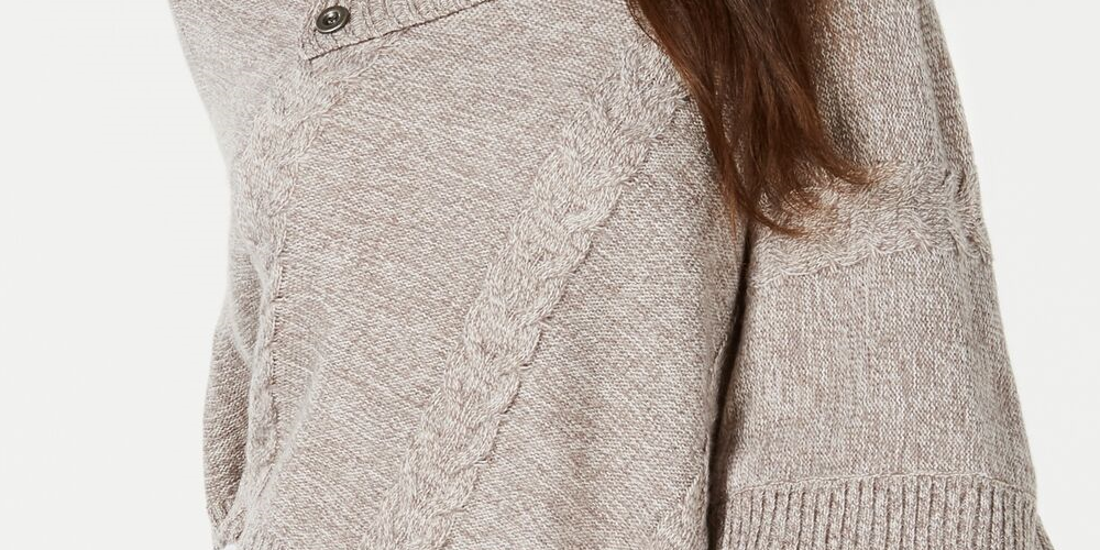 Poncho envelope feminino Karen Scott cinza tamanho G/GG