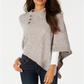Poncho envelope feminino Karen Scott cinza tamanho G/GG