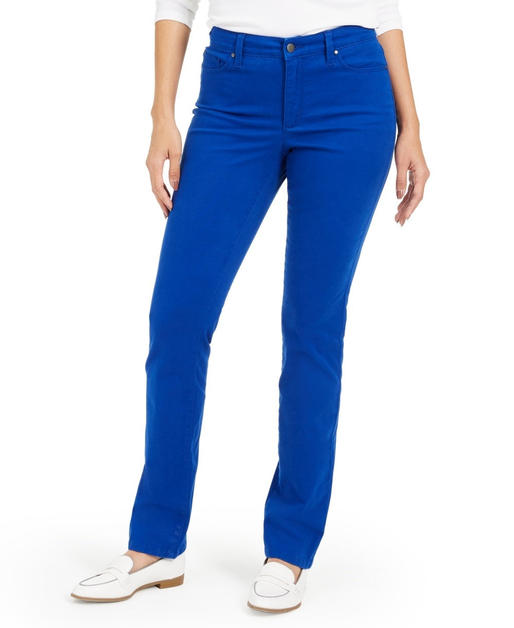 Calça jeans feminina Lexington reta azul tamanho 10 da Charter Club