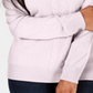 Karen Scott Suéter Feminino de Tricô com Gola Redonda Rosa Gelo Tamanho Pequeno XL