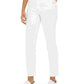 Jeans feminino estilo &amp; co moderno reto cintura média branco tamanho 10