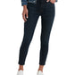 Calça jeans feminina Lucky Brand com zíper e perna reta, preta, tamanho 6/28