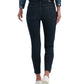Calça jeans feminina Lucky Brand com zíper e perna reta, preta, tamanho 6/28