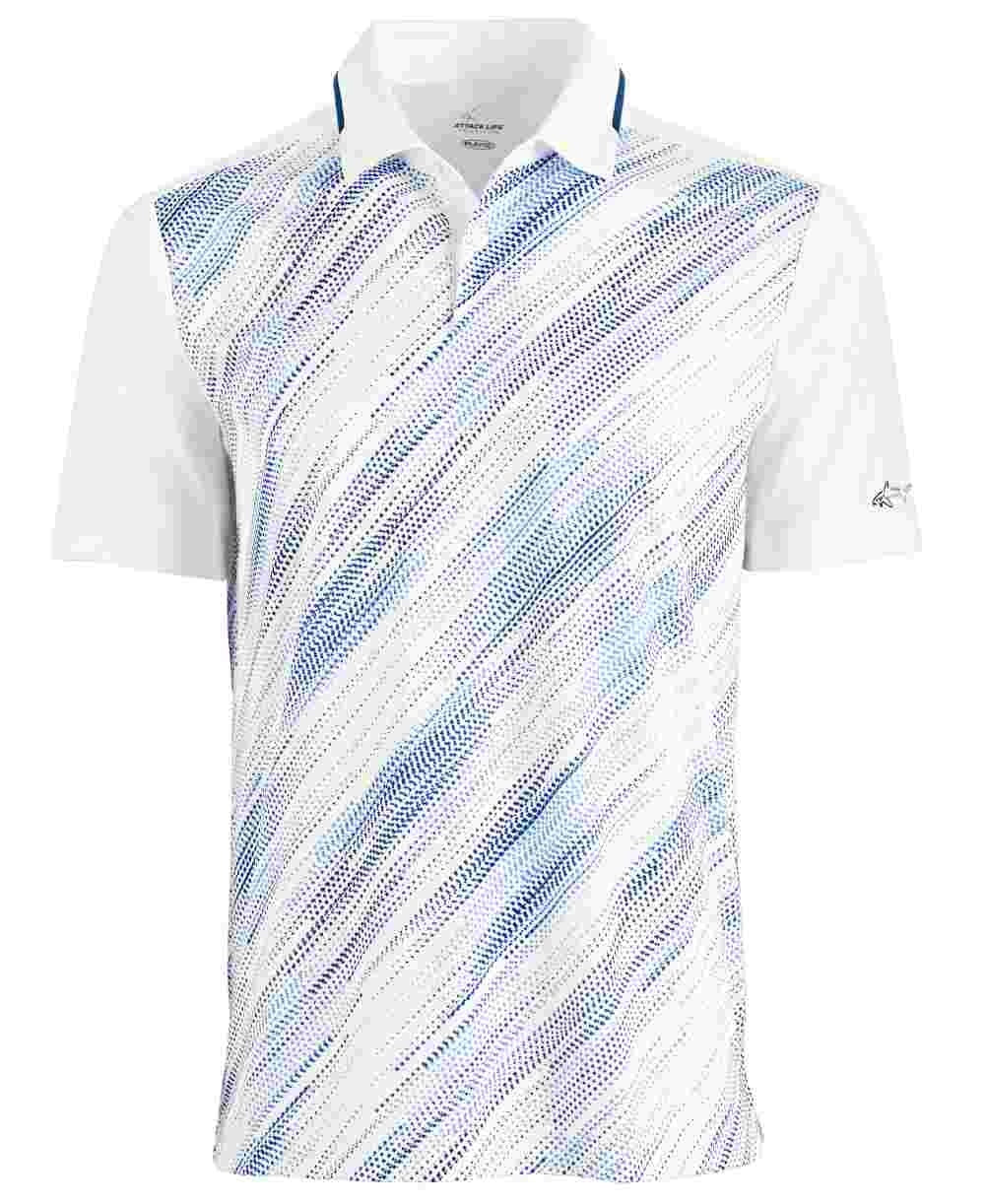 Camisa Polo Masculina Attack Life Estampada Pequena Performance Rugby Branca Tamanho Pequeno