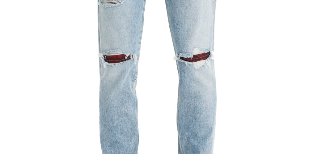 Calça jeans rasgada Levi's 512 Slim Taper Fit Masculina Azul Tamanho 30X30