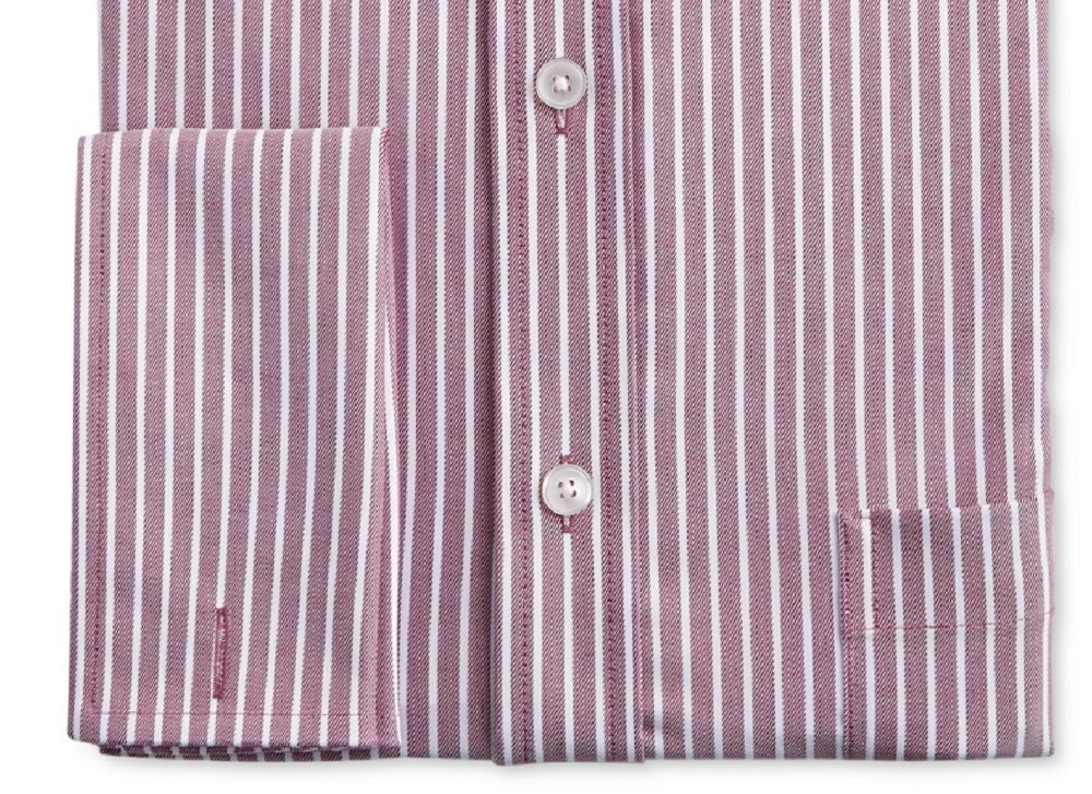 Camisa social masculina Tasso Elba, elástica, sem necessidade de passar, caimento regular, vermelha, tamanho 18